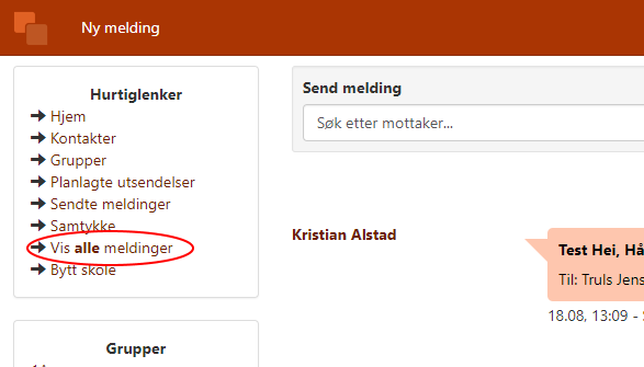 Vis alle meldinger